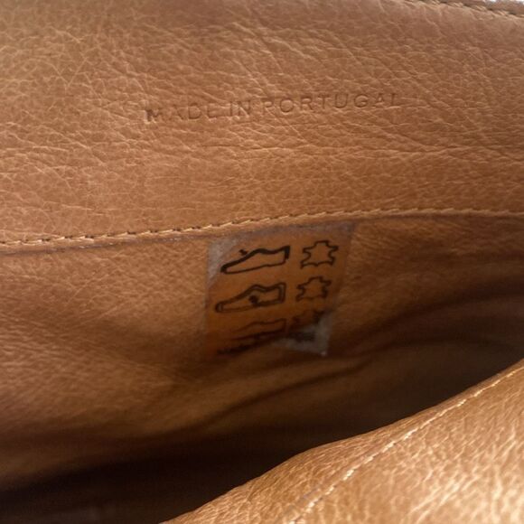 Sandro Paris Brown Tan Suede Ankle Boots w a Wooden Rounded Block Heel Size 38 - Picture 8 of 9